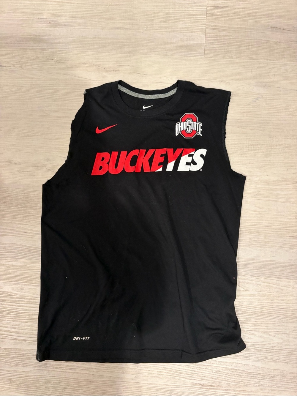 Nike Ohio State Buckeyes Black Dri-FIT Sleeveless Shirt
